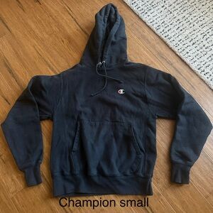 Champion Dark Hoodie with Logo